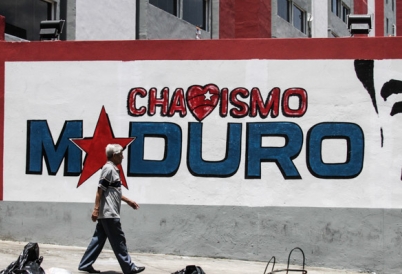 A Mural of Nicolás Maduro in Caracas, Venezuela