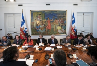 Chilean President Sebastián Piñera with his new cabinet. (Presidencia Chile)