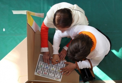 Voters in Colombia. (AP)