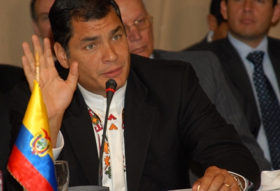 Ecuadorian President Rafael Correa