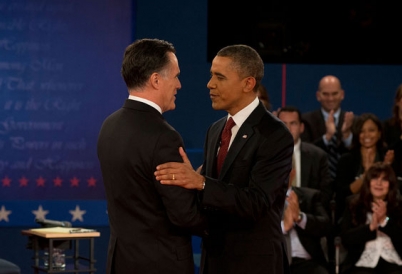 President Barack Obama and Republican candidate Mitt Romney