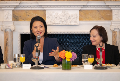 Peruvian President Keiko Fujimori and AS/COA's Susan Segal. (Alexis Silver/Roey Yohai Photography Studio)
