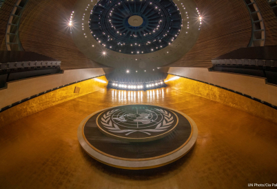 The ceiling of the UN General Assembly. (UN X Accout)