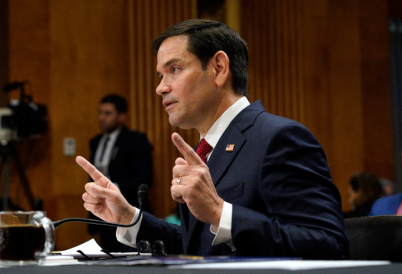 Marco Rubio in his Senate hearing. (AP)