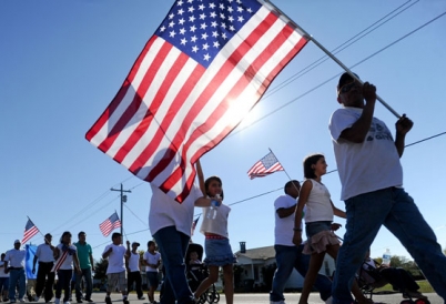 Immigration march in Alabama.