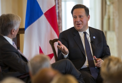Juan Carlos Varela speaks at the Washington Conference on the Americas 2016