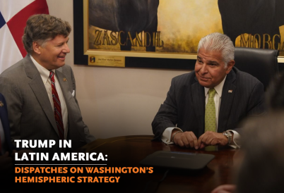 (L-R) U.S. Deputy Secretary of State Christopher Landau meets with Panamanian President José Raúl Mulino. (U.S. Ambassador to Panama)
