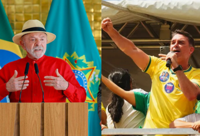 Luiz Inácio Lula da Silva and Flávio Bolsonaro. (Candidates' social media)