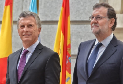 Argentina President Mauricio Macri and Spain Prime Minister Mariano Rajoy