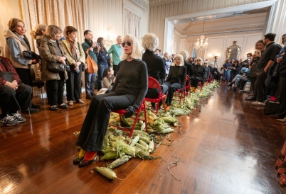 "Payment of the Argentine Foreign Debt to Andy Warhol with Corn, The Latin American Gold"