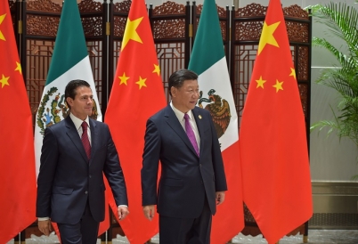 Mexican President Enrique Peña Nieto and China's President Xi Jinping