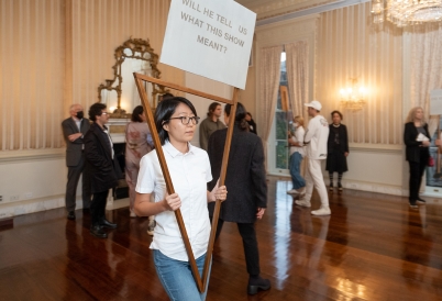 AS/COA staff participating in the Ophelia performance. (Michael Palma Mir Photography)