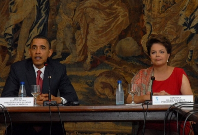 Presidents Dilma Rousseff and Barack Obama