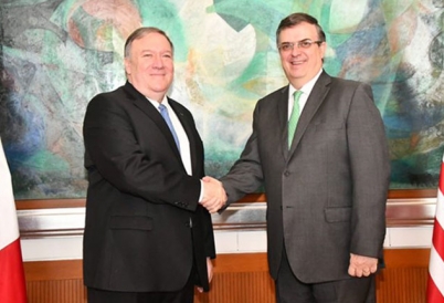 Mike Pompeo and Marcelo Ebrard
