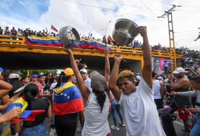 Protesters in Venezuela
