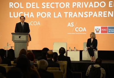 President Martín Vizcarra at AS/COA's 2018 Latin American Cities Conference in Lima, Peru