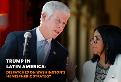 U.S. Energy Secretary Chris Wright and Venezuelan Interim Leader Delcy Rodríguez. (AP)