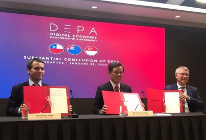 DEPA signing ceremony in Singapore. 