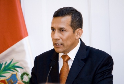 El Presidente de Perú Ollanta Humala