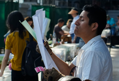 A Chilean voter. (AP)