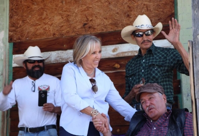 Michelle Lujan Grisham campaigns in New Mexico.