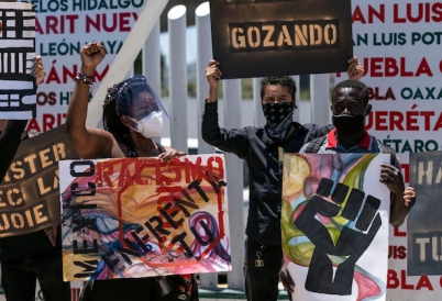 Anti-racism protestors in Mexico
