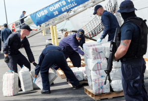 The U.S. Coast Guard seizes illicit materials. (AP)