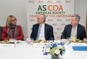 CCE President José Medina Mora (Center) with AS/COA Vice Presidents Randy Melzi and Amb. Kevin Sullivan.