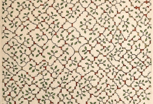 Sara Flores, Diseño Kene con hojas, 2019. (detail)
