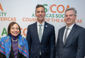 AS/COA President and CEO Susan Segal, Paraguayan President Santiago Peña, COA Vice President Kevin K. Sullivan. (M. Finkenstaedt)