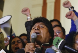 Bolivian President Evo Morales on October 20. (AP Images)