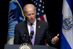 Biden at an IDB Central America forum. (AP)