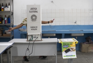 A voting booth in Brazil