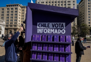 Copies of the draft Constitution in Chile. (AP)