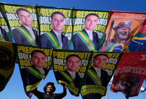 Election posters in Brazil. (AP)