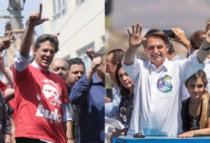 Brazilian candidates Fernando Haddd and Jair Bolsonaro.