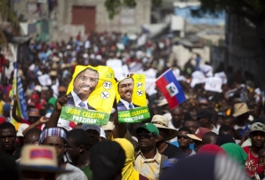 Jude Célestin supporters in Haiti