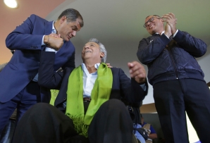 Lenin Morena and Ecuador's President Rafael Correa