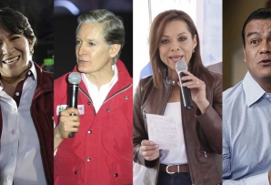 Delfina Gómez (MORENA), Alfredo del Mazo (PRI), Josefina Vázquez Mota (PAN), Juan Zepeda (PRD)