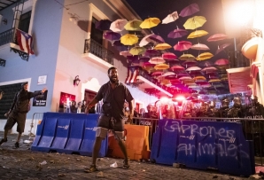 Protestors in San Juan. (AP)