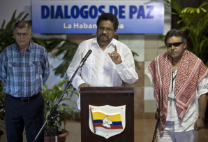 Chief FARC negotiator Iván Márquez in Havana 2014.