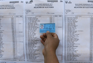 A voter card in Peru. (AP)