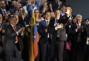 Juan Guaidó in Miami. (AP)
