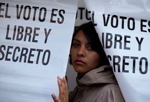 A voter in Chihuahua, Mexico. (AP)