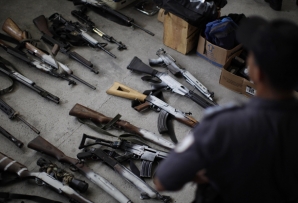Weapons seized by police in Brazil.