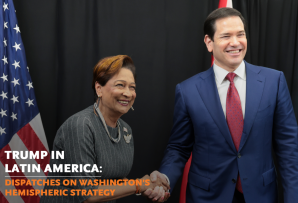 (L-R) Prime Minister of Trinidad and Tobago Kamla Persad-Bissessar and U.S. Secretary of State Marco Rubio. (AP)