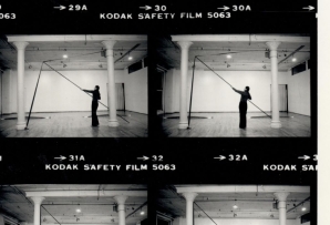 Contact sheet of Change of Line (performance) from Clearview (one place at a time) (performance event), November 19-21, 1976. Sylvia Palacios Whitman Archive, Photo: Babette Mangolte