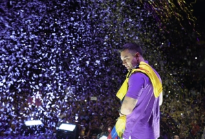 Daniel Noboa at a rally