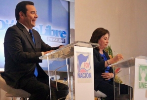 Jimmy Morales and Sandra Torres debate