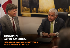 (L-R) U.S. Deputy Secretary of State Christopher Landau meets with Panamanian President José Raúl Mulino. (U.S. Ambassador to Panama)